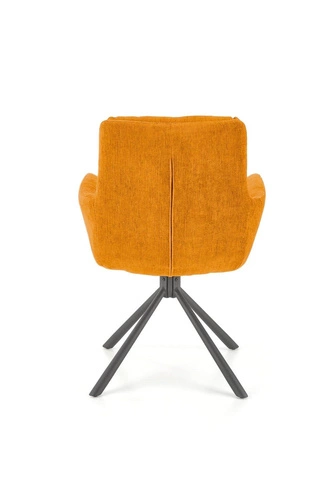 Otočená čalouněná židle Ophelia hořčicová s područkami do jídelny a obýváku moderní Intesi