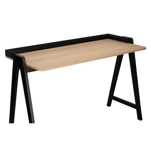Psací stůl Malmo moderní široký skandinávský přírodní černý Intesi 123 cm