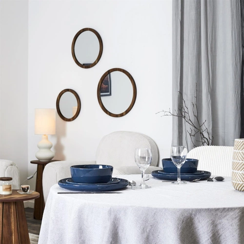 Moderní modrá jídelní sada Temp pro 4 osoby do jídelny