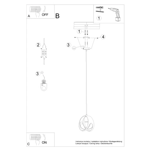 Závěsné svítidlo koule Tulos černé moderní do obývacího pokoje a jídelny Sollux Lighting