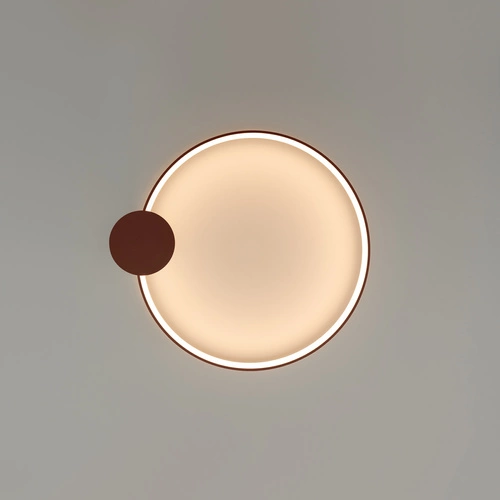 Stropní LED svítidlo RIO 55 červené moderní kulaté do obýváku kuchyně ložnice