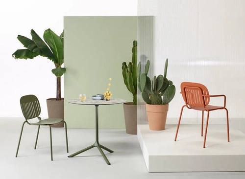 Kovová zahradní židle oranžová Si-Si SCAB Design moderní na zahradu a terasu