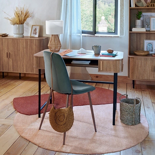 Čalouněná židle Roka Atmosphera do jídelny a obývacího pokoje moderní s kovovými nohami terakota