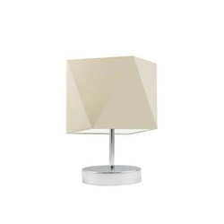 Noční lampička PASADENA moderní s ecru stínidlem na chromované konstrukci