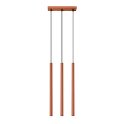 Visící lampa PASTELO 3 okrová červená