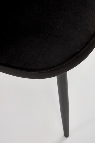 Jídelní židle Sarah arm Intesi černá čalouněná sametová s područkami moderní