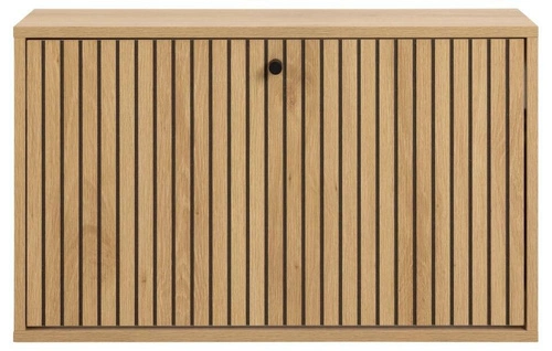 Závěsná botníková skříňka Albany Actona, přírodní dub, drážkované čelo, moderní do předsíně