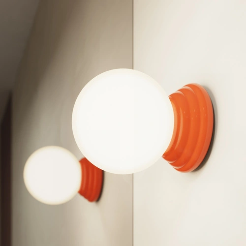 Koupelnové nástěnné svítidlo ZORI koule IP44 oranžové moderní do koupelny