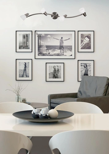 Stropní svítidlo Selia 4bodové nastavitelné skleněné do obývacího pokoje a ložnice stříbrné