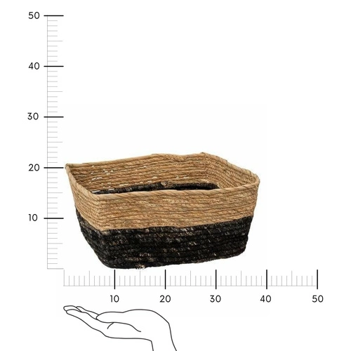 Dekorační úložný koš boho 31x31 cm 5five simply smart černý čtvercový