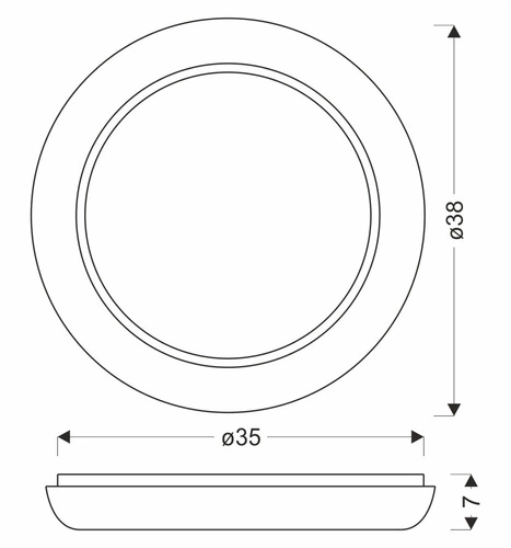 Stropní svítidlo GILLY stropní svítidlo 38cm 24W LED 4000K difuzor bílý+chromový