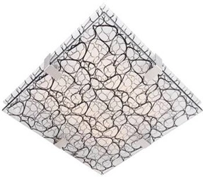 Stropní svítidlo čtvercové Fiera 40x40 bílé sklo do obýváku, ložnice a kuchyně