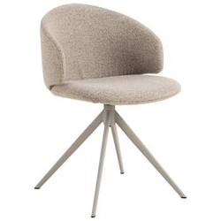 Otočená čalouněná jídelní židle Ella Actona béžová s područkami moderní