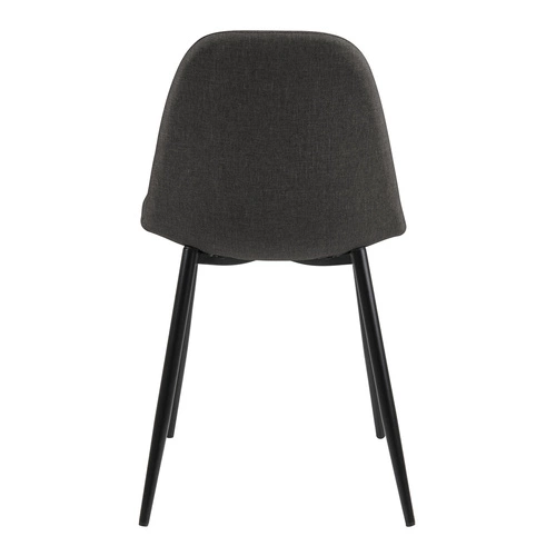 Čalouněná jídelní židle Wilma Grey Actona moderní šedá s černými nohami