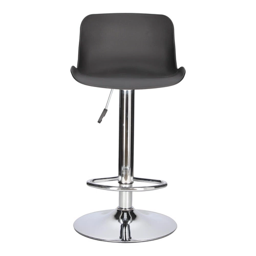 Barová židle s opěrkou Inge černá otočná výškově nastavitelná moderní do kuchyně a k ostrůvku Intesi