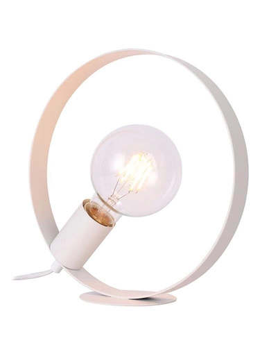 Moderní kovová bílá noční lampička do ložnice Nexo Ledea 25 cm stolní lampa