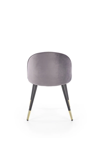 Čalouněná židle Nevada šedá do jídelny a obýváku moderní s černými nohami