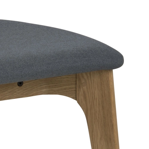 Solen Oak Grey – šedá čalouněná dubová židle ve skandinávském stylu