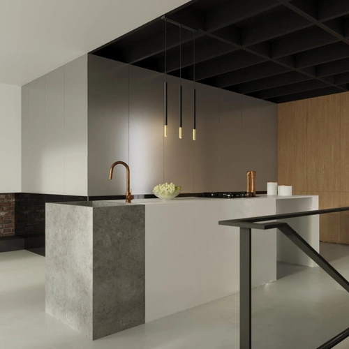 Závěsné svítidlo Mozaica černozlaté moderní do obýváku kuchyně jídelny nad ostrůvek