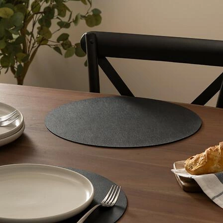 Černá kulatá prostírka na stůl Tenor 38 cm moderní do kuchyně 5five simply smart