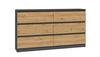 Komoda Muze antracit/dub artisan