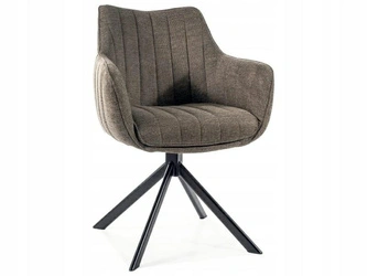 Otočná čalouněná jídelní židle Murray v olivové barvě