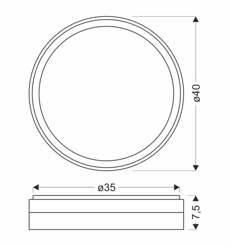 LED stropní svítidlo Florida 40 cm bílé moderní kulaté do obýváku a ložnice
