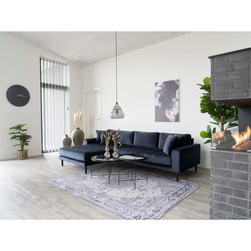 Kulatý černý konferenční stolek ze skla Venezia moderní do obýváku Intesi 48 cm