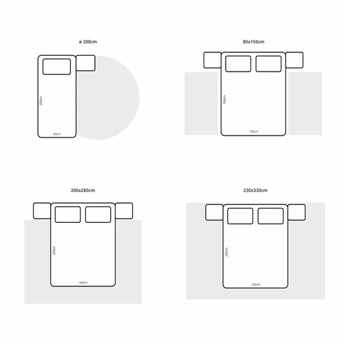 Vlněný koberec do obýváku Cobble béžový 250x350 cm ručně tkaný moderní skandinávský