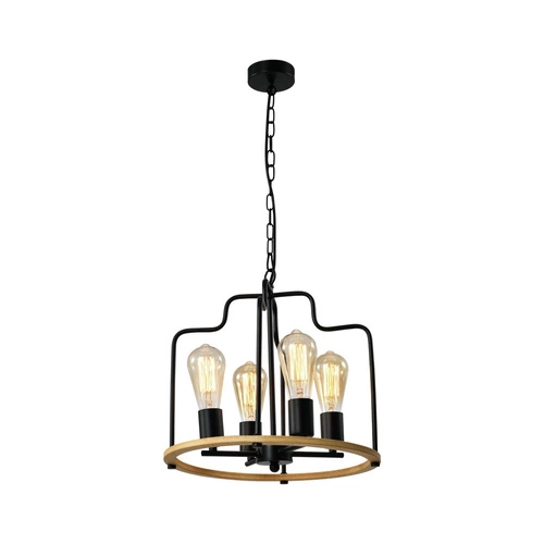 Závěsné svítidlo Datus černé loftové 4 světla do obýváku a nad stůl CANDELLUX