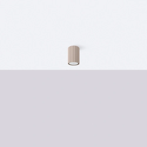 Moderní stropní svítidlo KARBON 10 taupe béžové hliníkové do obýváku a kuchyně