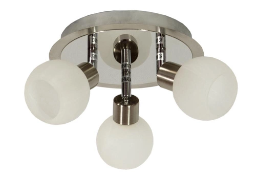 Alabastrová stropní lampa stropní svítidlo 3x40W G9 satén+chrom