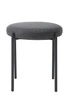 Čalouněný sametový taburet Pulto tmavě šedý do kuchyně a jídelny moderní