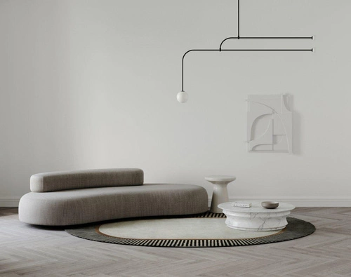 Oválný vlněný koberec Amber Beige 160x230 do obýváku moderní měkký