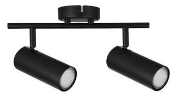 Stropní lampa Colly černá 2x15W GU10 stínidlo černé