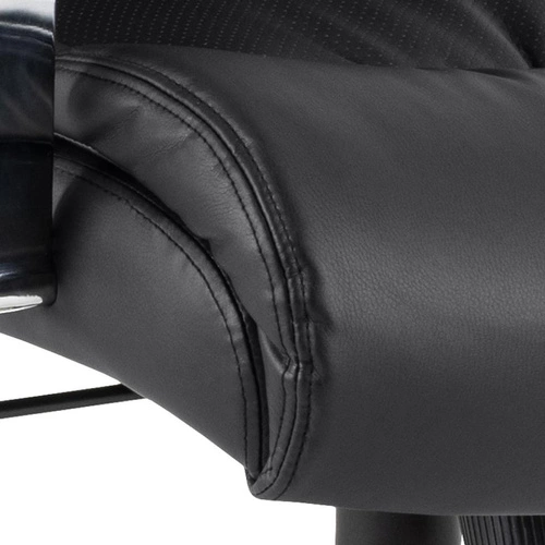 Ergonomická kancelářská židle Benson černá kožená otočná s nastavitelnou výškou