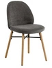 Jídelní židle Sophia Actona šedá čalouněná skandinávská s dřevěnými nohami
