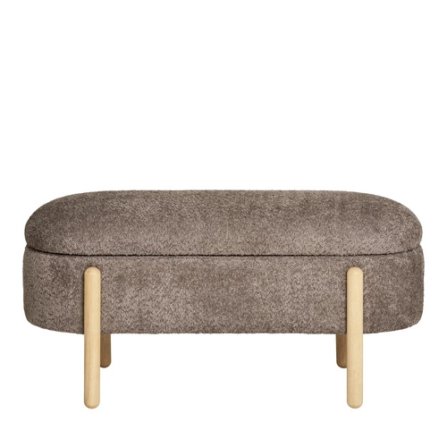 Čalouněná lavice Branca boho s úložným prostorem do předsíně hnědo-přírodní Intesi