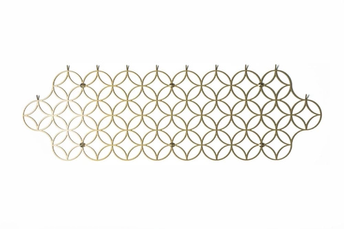 Nástěnný věšák Holo L Gold moderní kovový zlatý do předsíně nebo šatny POLYHEDRA