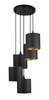 Závěsná lampa s dlouhou deskou 5x40W E14 černá