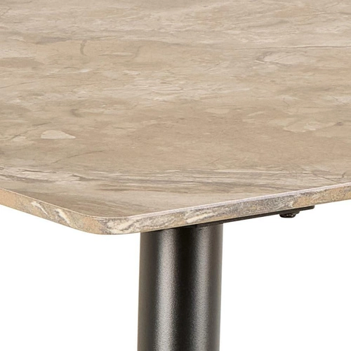 Jídelní stůl Wicklow 140x80 moderní béžový keramika na černých nohách Actona