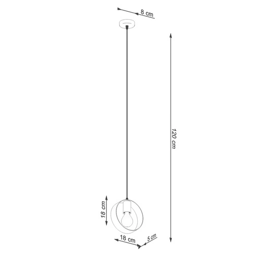 TITRAN 1 závěsná lampa bílá