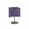 Noční lampička do ložnice PASADENA moderní fialová se stínidlem na zlatém podstavci LYSNE