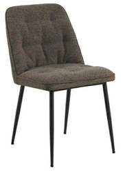 Čalouněná židle Brooke Actona hnědá s prošívaným opěradlem do jídelny a obývacího pokoje loft