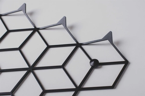 Moderní nástěnný věšák do předsíně Stiga S Black černý ocelový POLYHEDRA