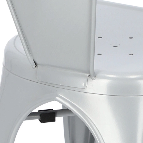 Kovová židle Paris Arms šedá do jídelny a kuchyně s područkami ve stylu Tolix