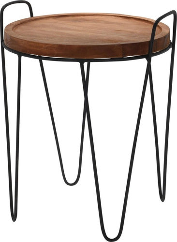 Sada 2 teakových stolů Orbe