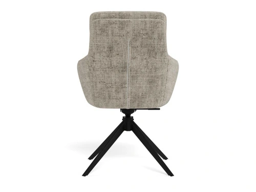 Actona Roger šedá čalouněná otočná jídelní židle s područkami