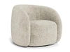 Křeslo Lodi do obýváku béžové sametové otočné moderní