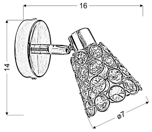 Lesklé bodové nástěnné svítidlo 1x40W G9 rose gold
